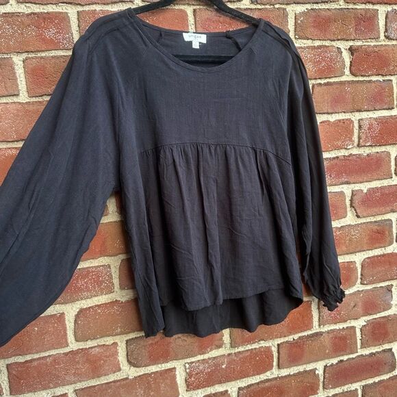 UMGEE linen rayon flowy top black sz women's small NEW - Picture 6 of 8